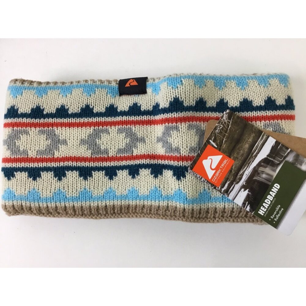 Ozark Trail Women’s Fairisle Reversible Knit Headband Cottagecore OSFM New